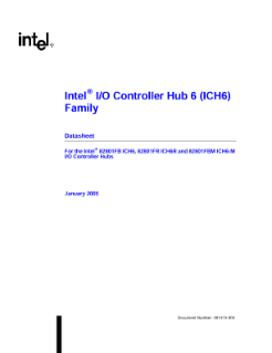 ®
Intel I/O Controller Hub 6 (ICH6)
Family