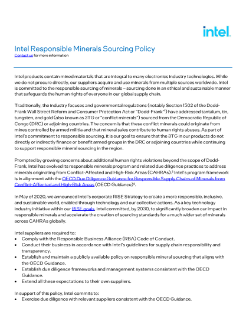 Responsible Minerals Sourcing Policy