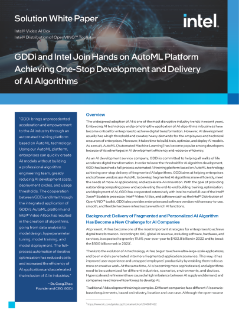 GDDi and Intel Join Hands on AutoML Platform