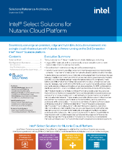 Intel® Select Lösungen – Nutanix Cloud-Plattform