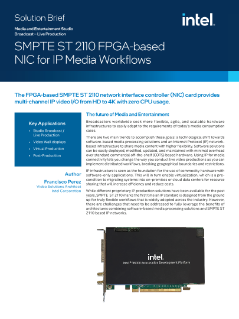 FPGA-basierter NIC ST 2110 für Workflows mit IP-Medien