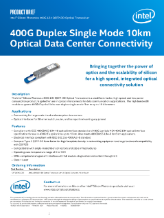 Intel® Silizium-Photonik 400G Transceiver