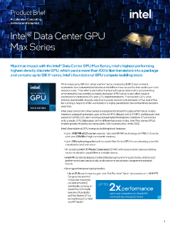 Intel® Data Center GPU Max Reihe