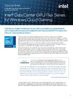 Intel® Data Center GPU Flex Reihe für Windows Cloud-Gaming