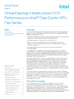Übersicht und Leistung von VDI auf Intel® Data Center GPU Flex Series