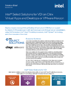 Intel® Select Solutions for VDI