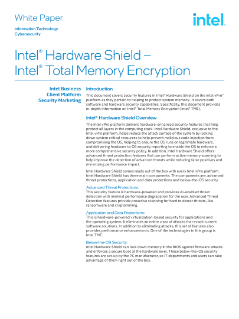 Intel® Total Memory Encryption White Paper