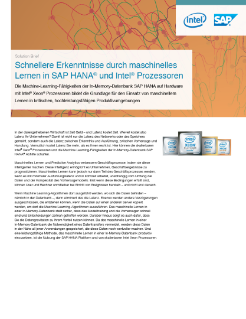 Maschinelles Lernen mit SAP HANA* beschleunigen