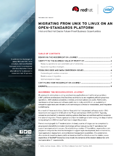Migrating from UNIX to Red Hat* Linux