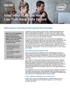 Intel® vPro™ Platform Helps Law Firm