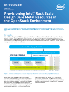 Provisioning Intel® Rack Scale Design (Intel® RSD)