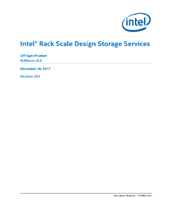 Intel® Rack Scale Design (Intel® RSD) Storage Services API Specification
