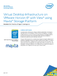 VDI Using Maxta Storage Platform