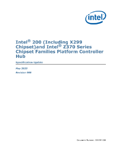 Intel® 200 and Z370 Series Chipset Families Platform Controller Hub (PCH) Spec Update