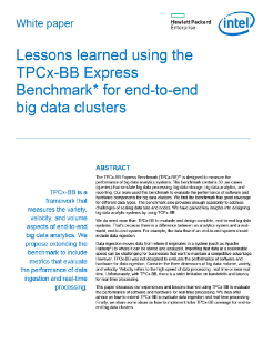 Using TPCx-BB Express Benchmark* for End-to-End Big Data Clusters