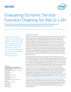 Dynamic Service Function Chaining for Gi-LAN