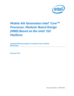 Mobilprozessor der 4. Generation Intel® Core™ – (Modular Board Designs) (MBD), basierend auf der Intel® ISX Plattform: Whitepaper